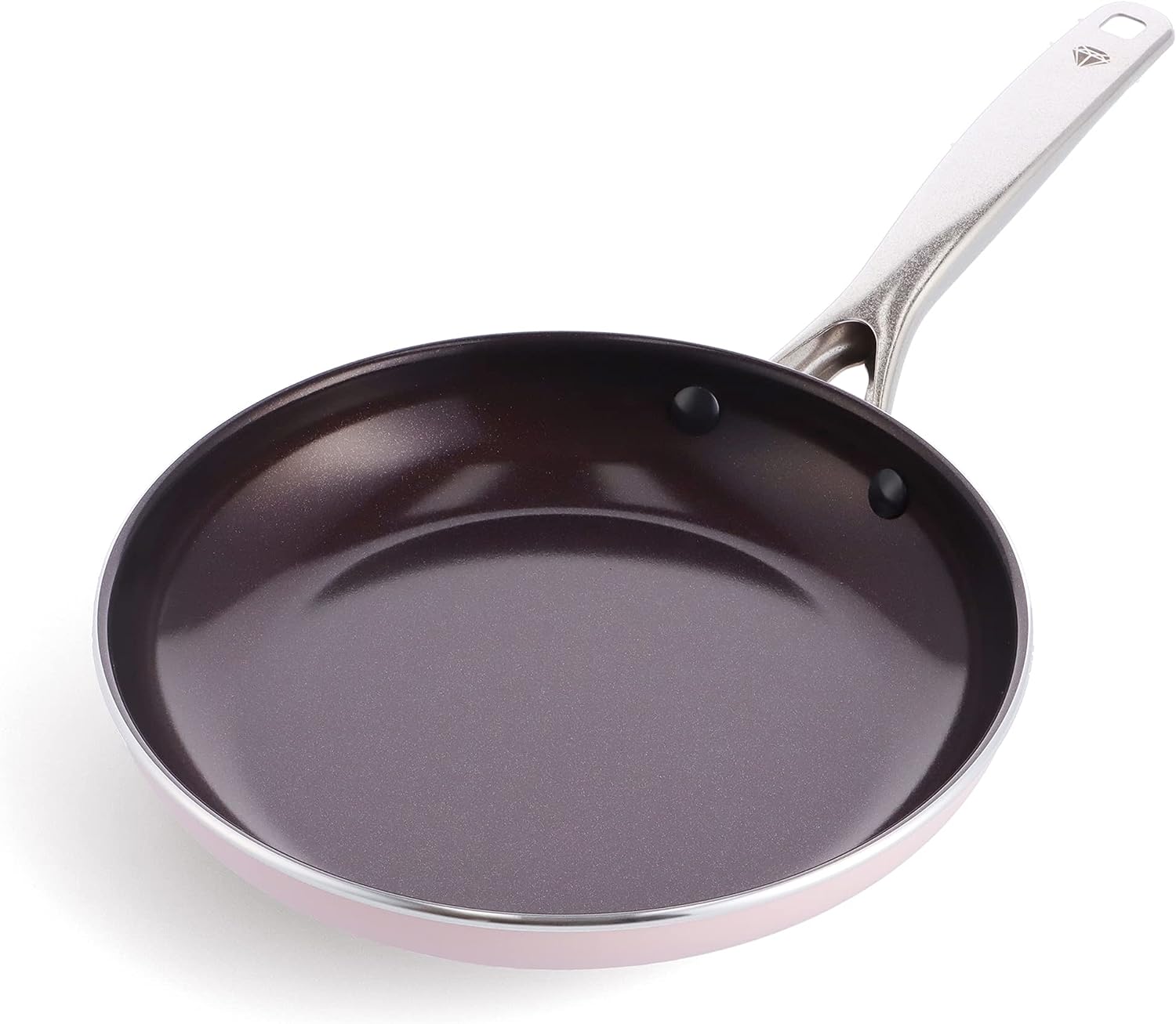 Blue Diamond Cookware Diamond Infused Ceramic Nonstick 10" Frying Pan Skillet, PFAS-Free, Dishwasher Safe, Oven Safe, Pink 24Hr Smart